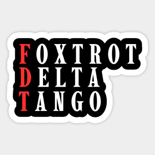 Foxtrot-Delta-Tango Sticker